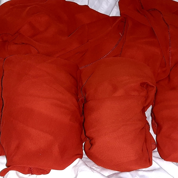 14ft long chiffon burnt orange runners - Picture 3 of 3